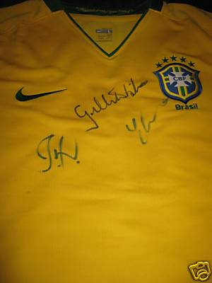Gilberto Silva donated eBay Brazil shirt for Task Brasil