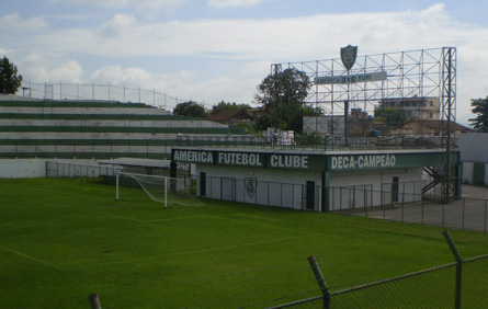 The right-hand goal at America Mineiro's stadium