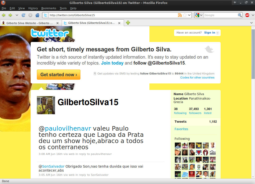 Gilberto Silva holds the World Cup